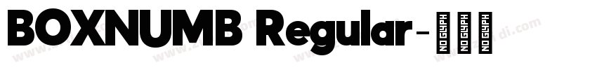 BOXNUMB Regular字体转换 BOXNUMB Regular字体转换